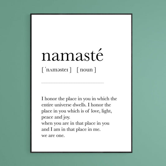 NAMASTE Definition Print - 98typesDefinitions