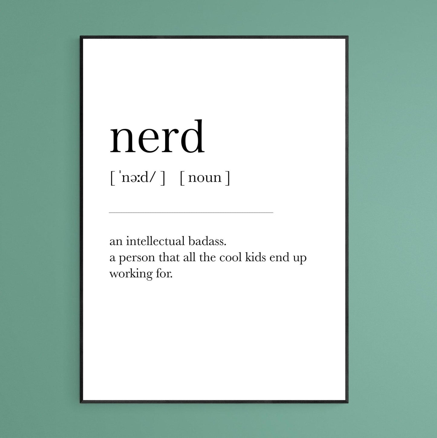 Nerd Definition Print - 98typesDefinitions