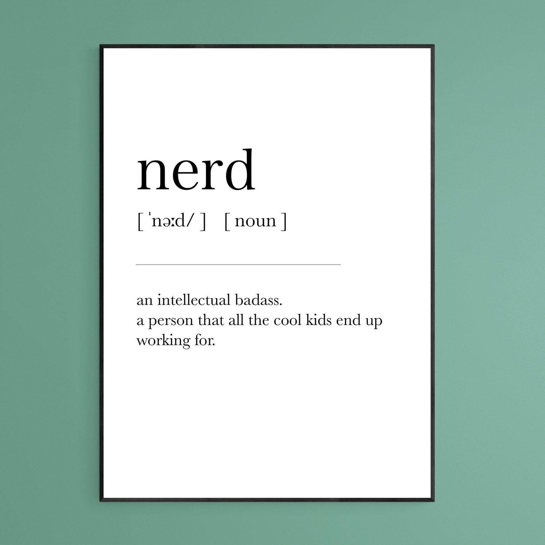Nerd Definition Print - 98typesDefinitions