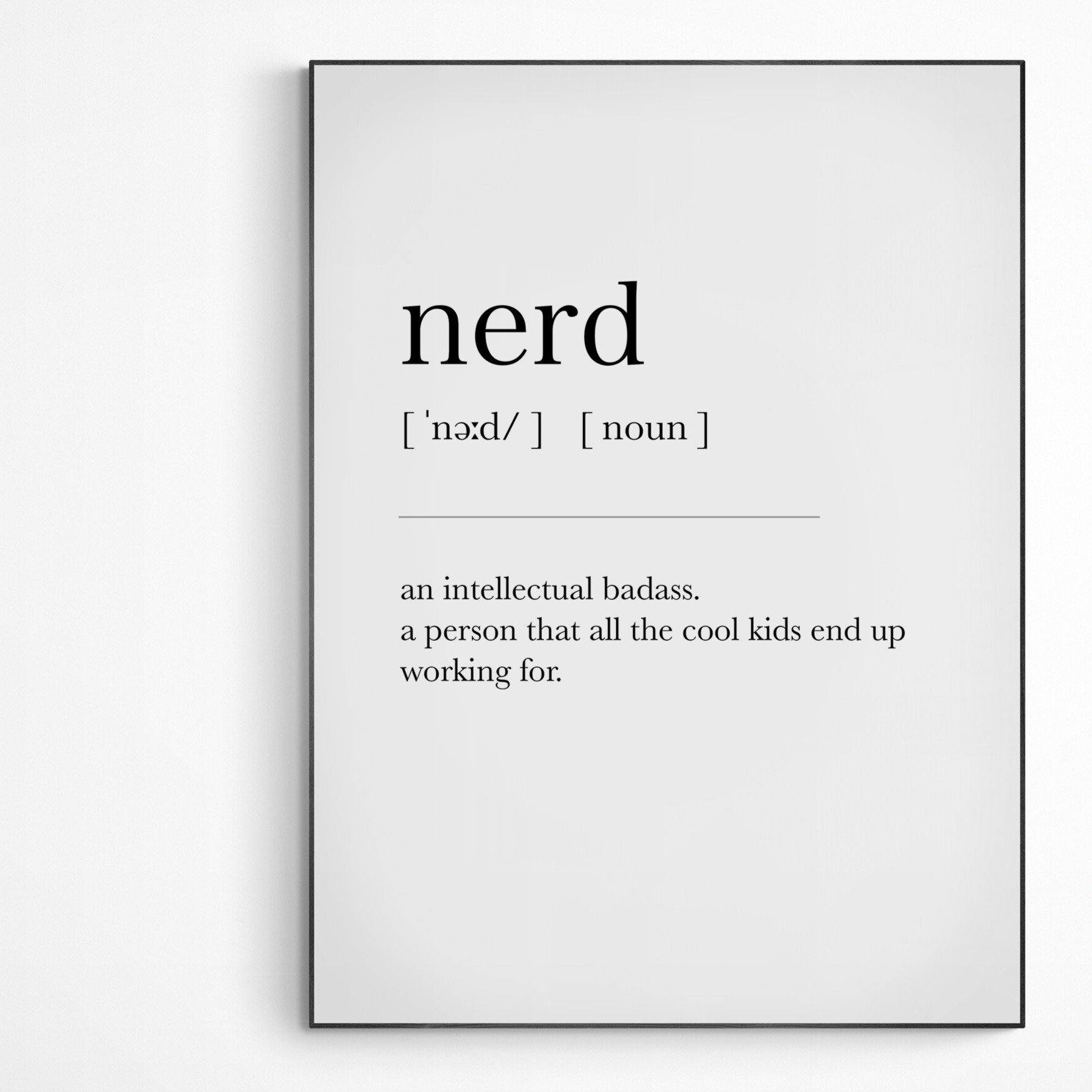Nerd Definition Print - 98typesDefinitions