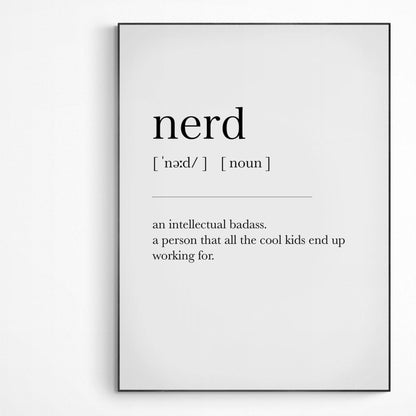 Nerd Definition Print - 98typesDefinitions