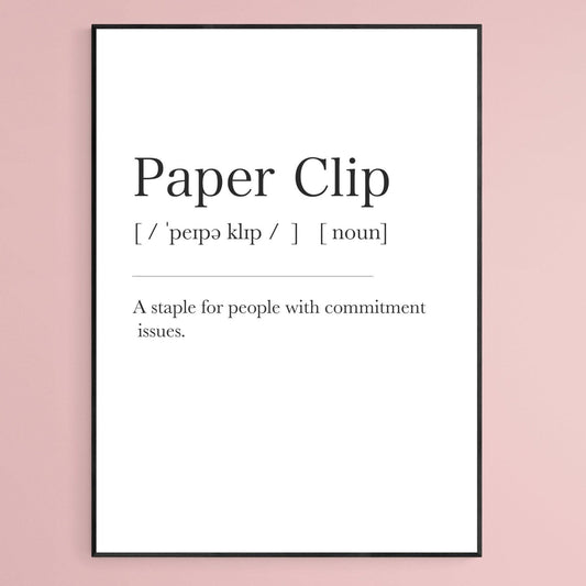 Paper Clip Definition Print - 98typesDefinitions