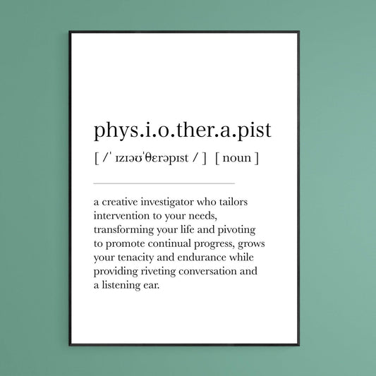 Physiotherapist Definition Print - 98typesDefinitions