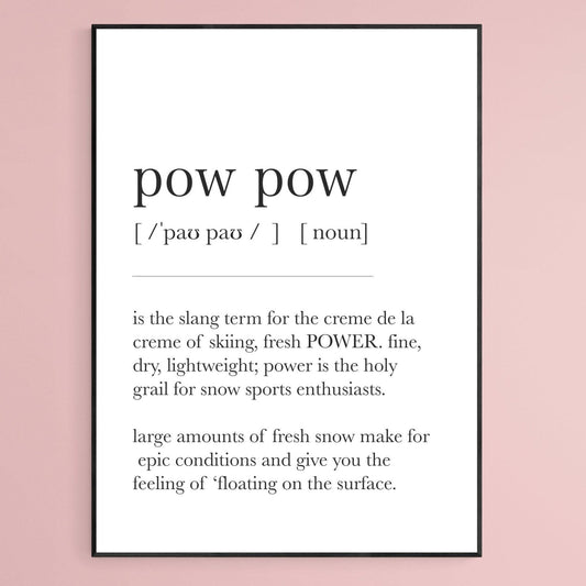 Pow Pow Definition Print - 98typesDefinitions