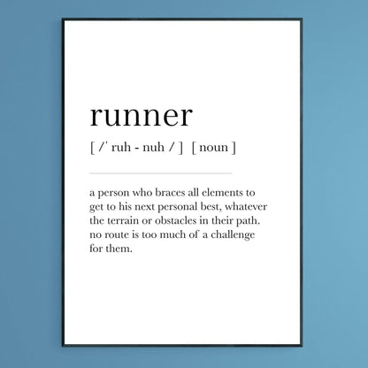 Runner Definition Print - 98typesDefinitions