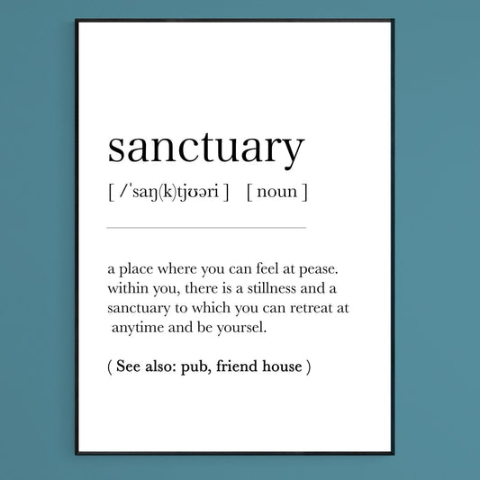 Santuary Definition Print - 98typesDefinitions
