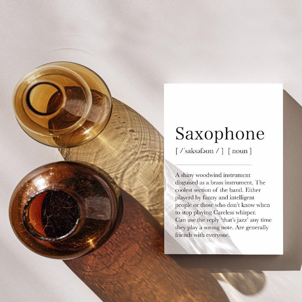 Saxophone Definition Print - 98typesDefinitions