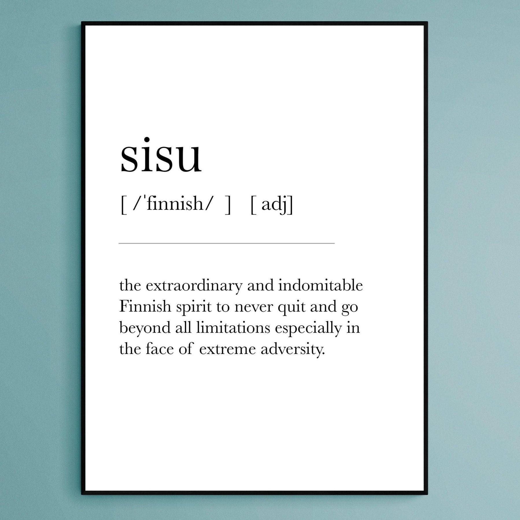 Sisu Definition Print - 98typesDefinitions