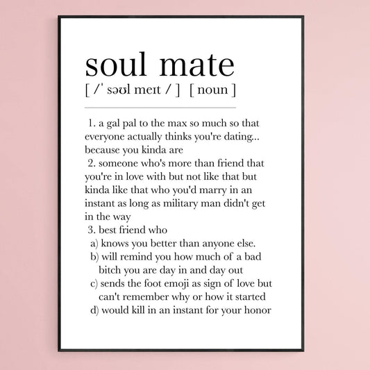 Soul mate Definition Print - 98typesDefinitions
