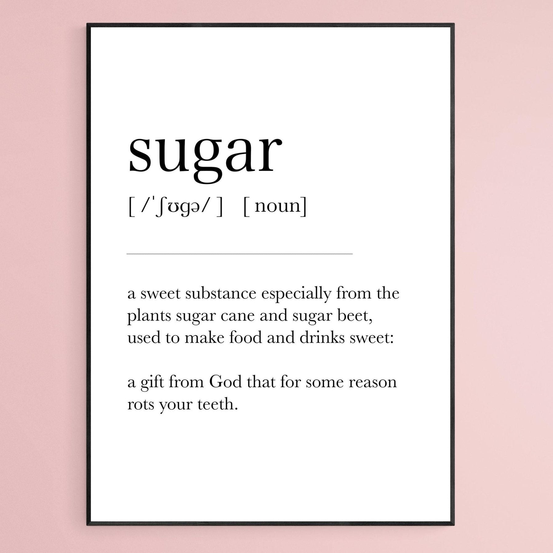 Sugar Definition Print - 98typesDefinitions