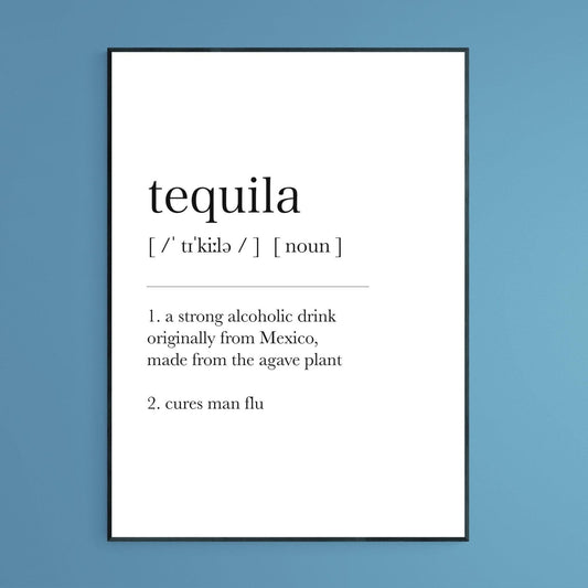 Tequila Definition Print - 98typesDefinitions