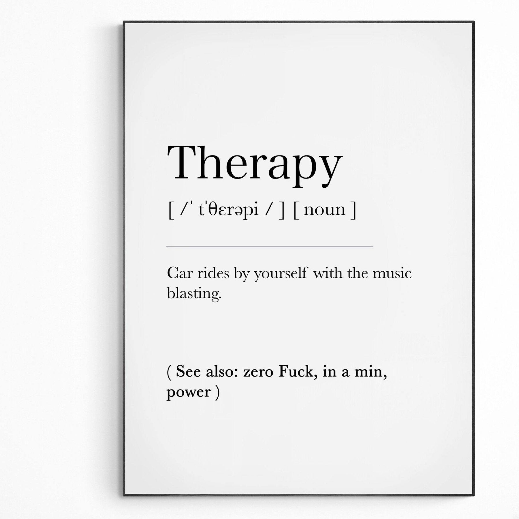 Therapy Definition Print - 98typesDefinitions