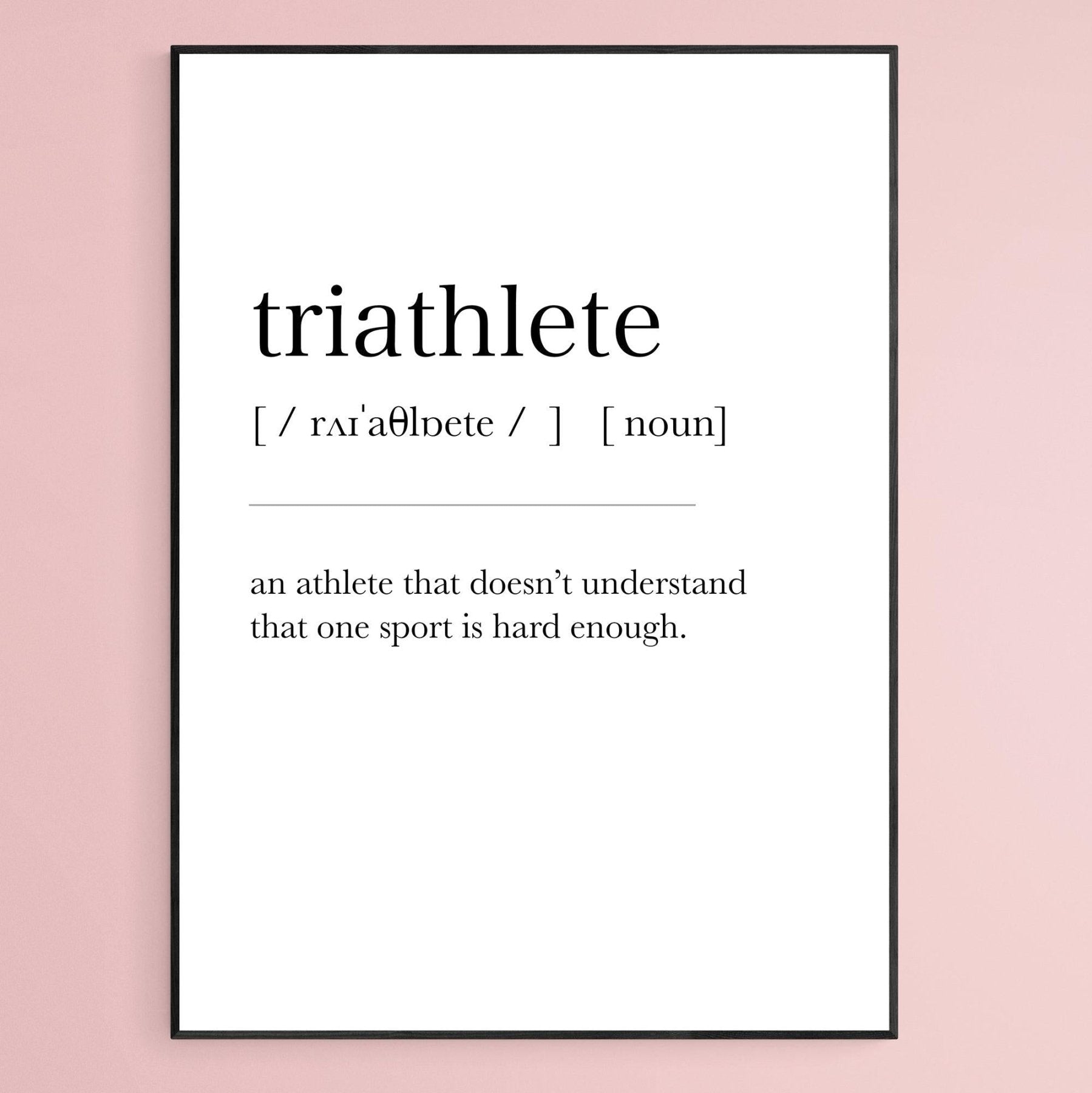 Triathlete Definition Print - 98typesDefinitions