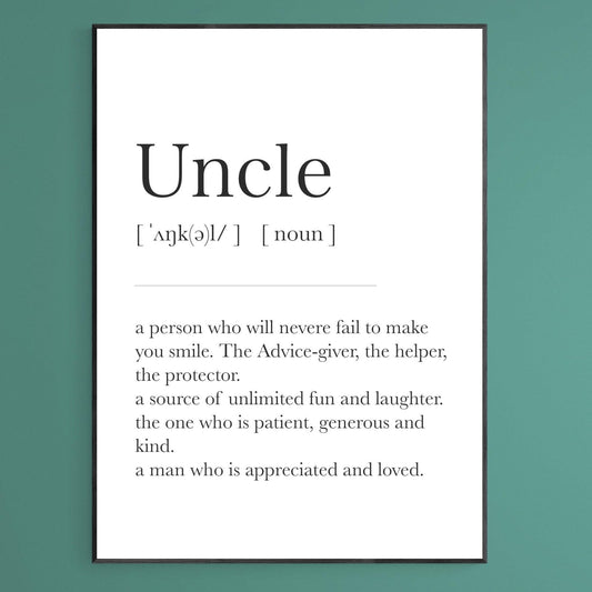 UNCLE Definition Print - 98typesDefinitions