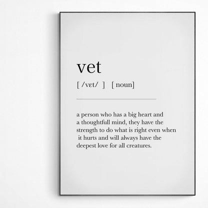 Vet Definition Print - 98typesDefinitions