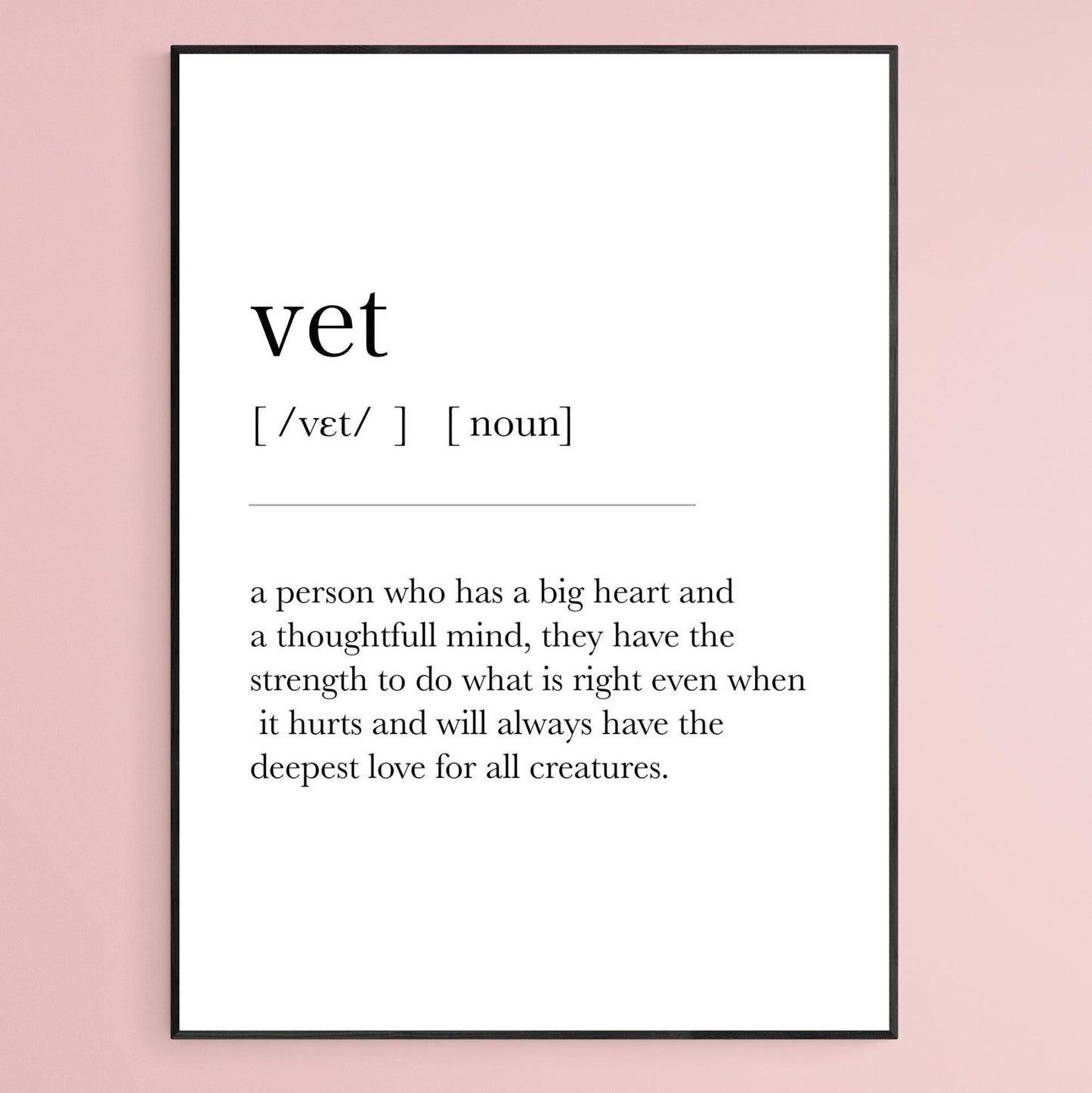 Vet Definition Print - 98typesDefinitions