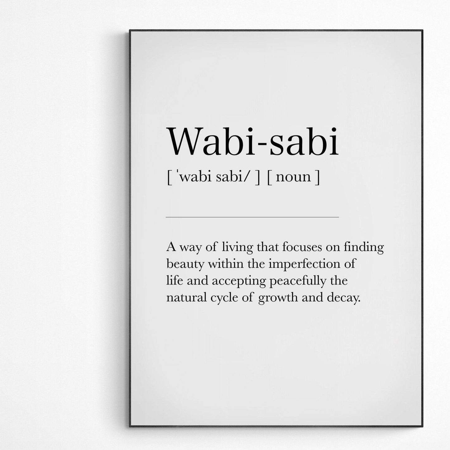 Wabi - sabi Definition Print - 98typesDefinitions