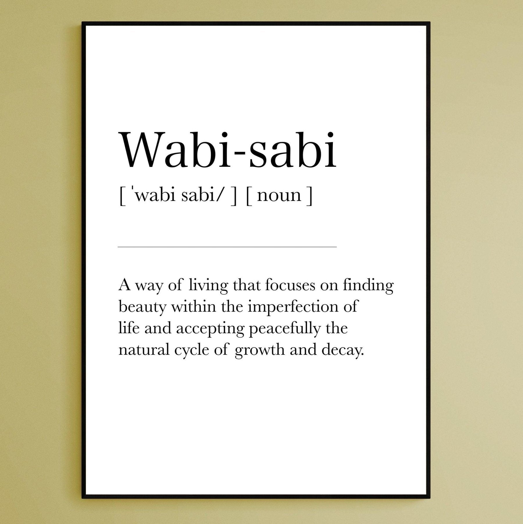 Wabi - sabi Definition Print - 98typesDefinitions