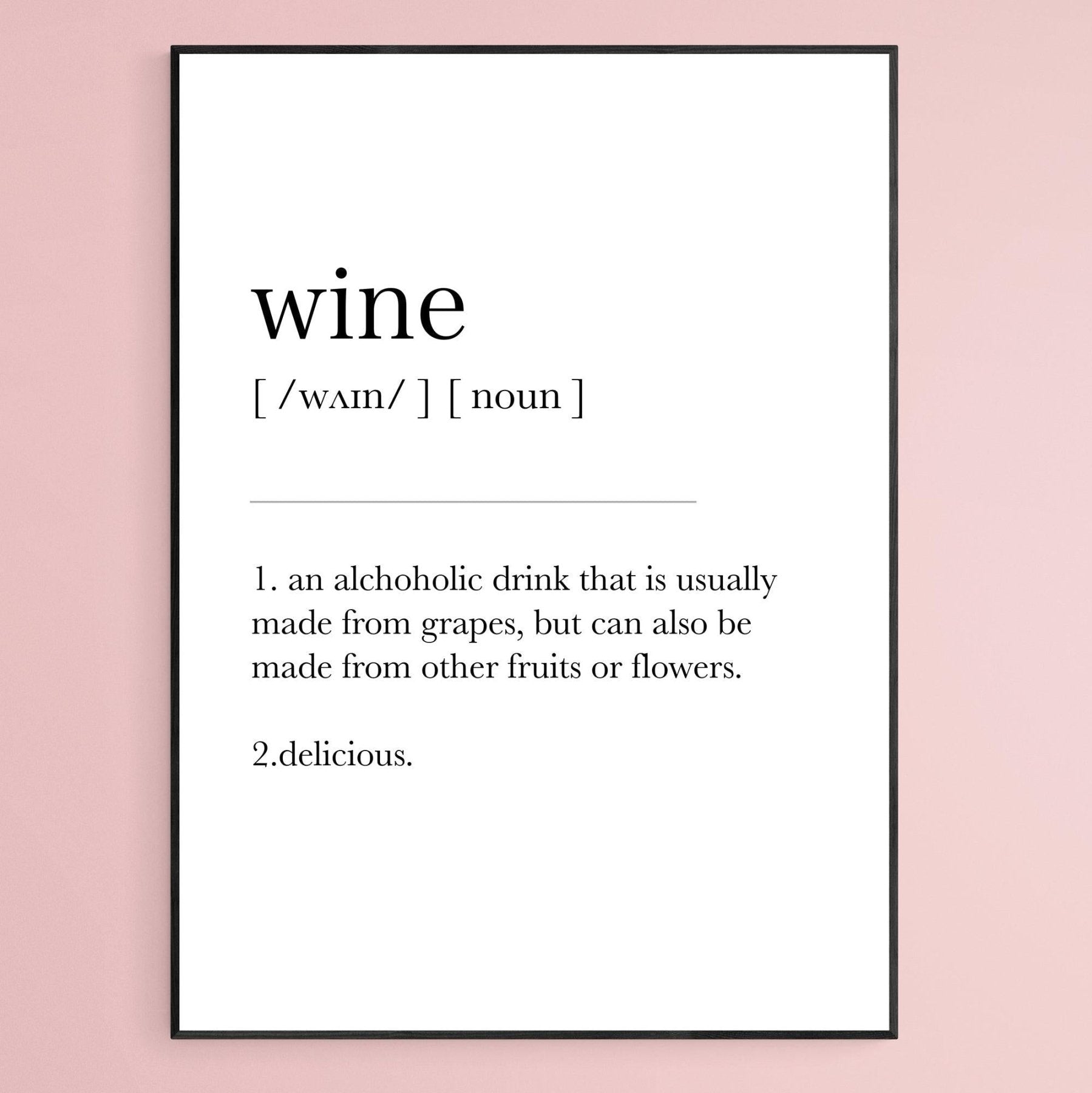 Wine Definition Print - 98typesDefinitions