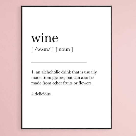 Wine Definition Print - 98typesDefinitions
