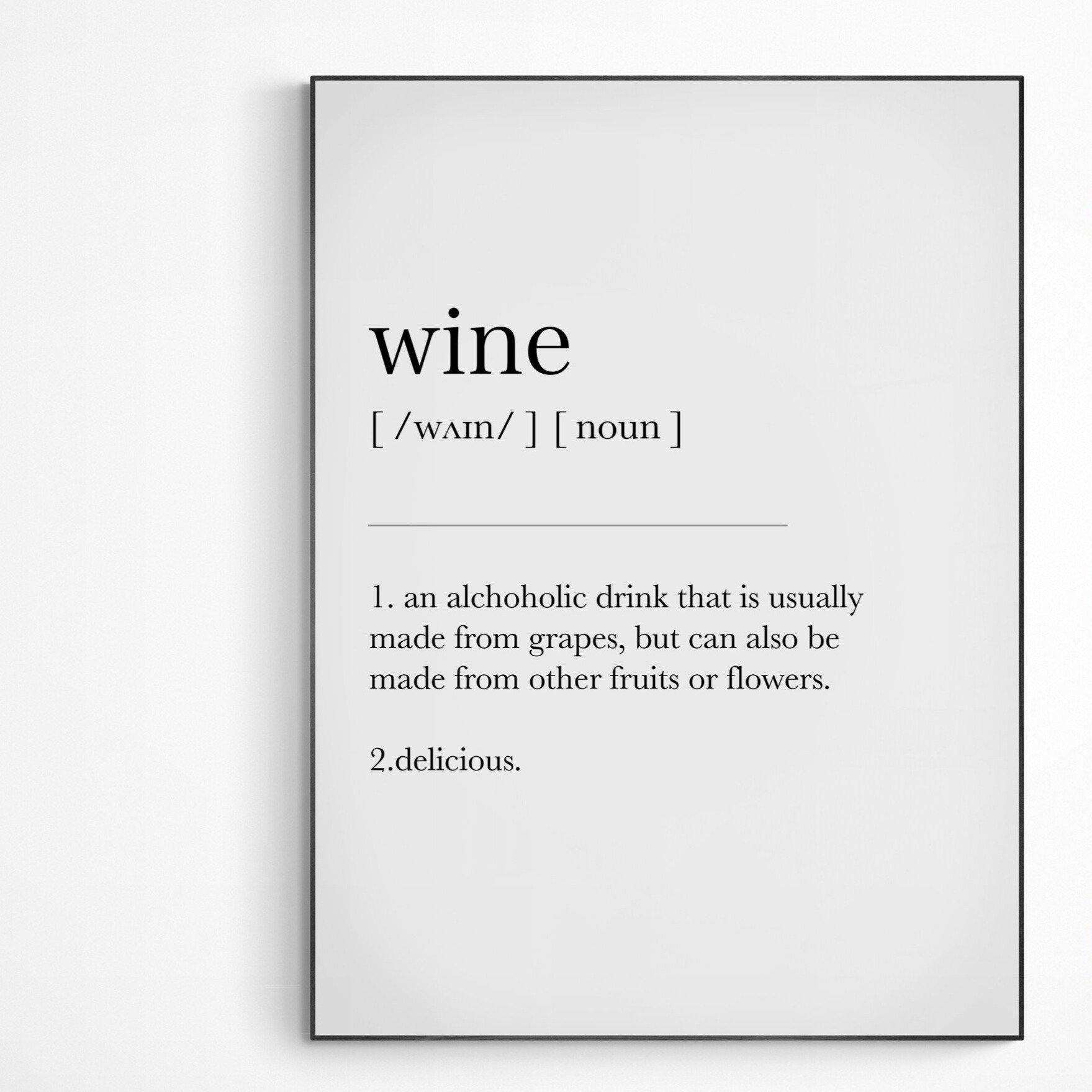 Wine Definition Print - 98typesDefinitions