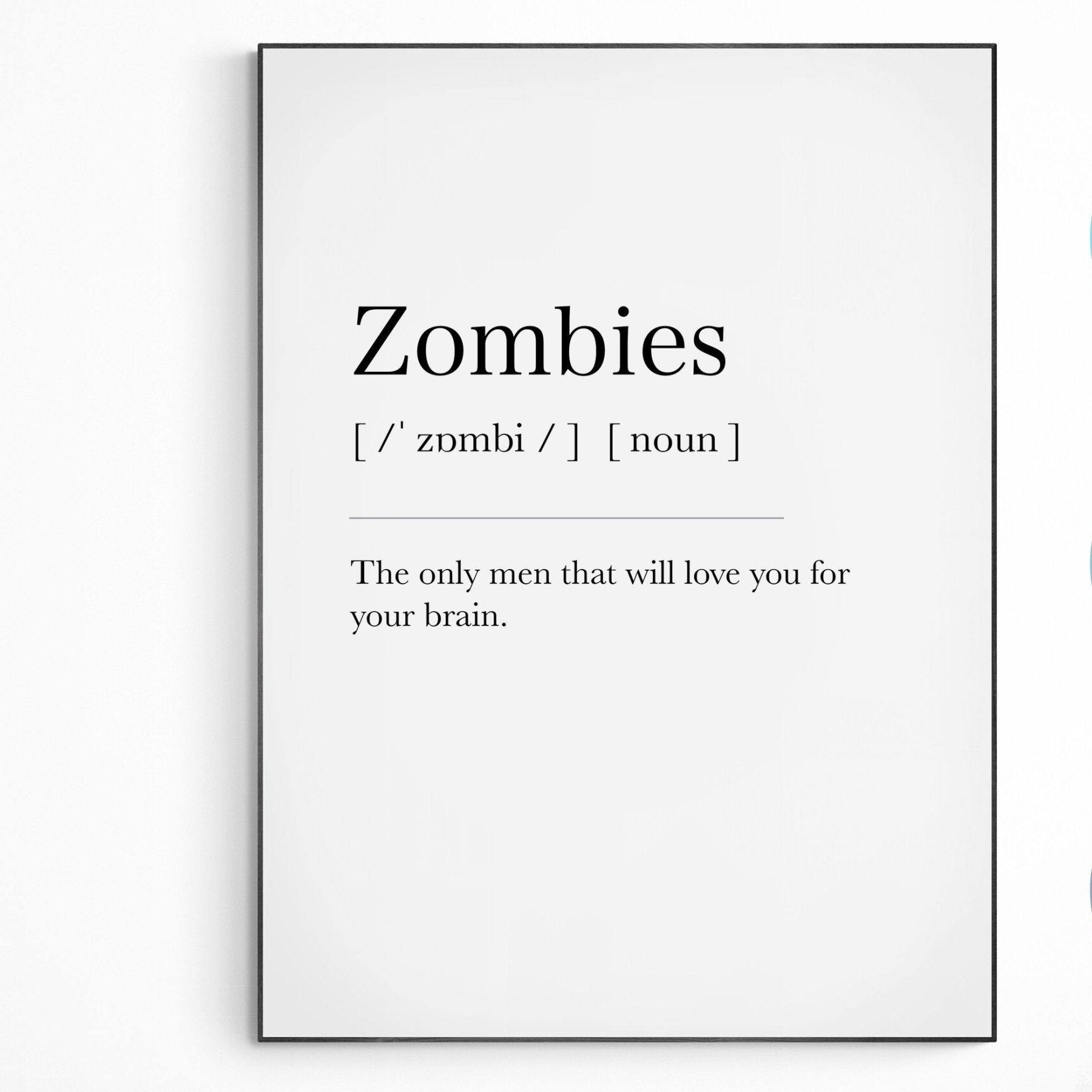 Zombies Definition Print - 98typesDefinitions