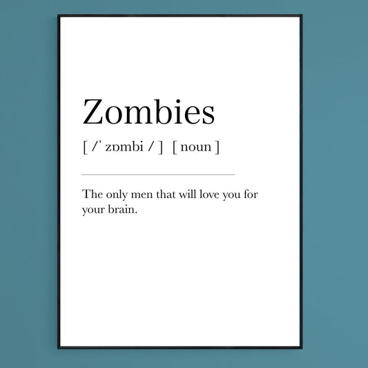 Zombies Definition Print - 98typesDefinitions