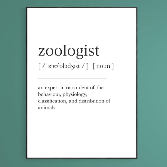 Zoologist Definition Print - 98typesDefinitions