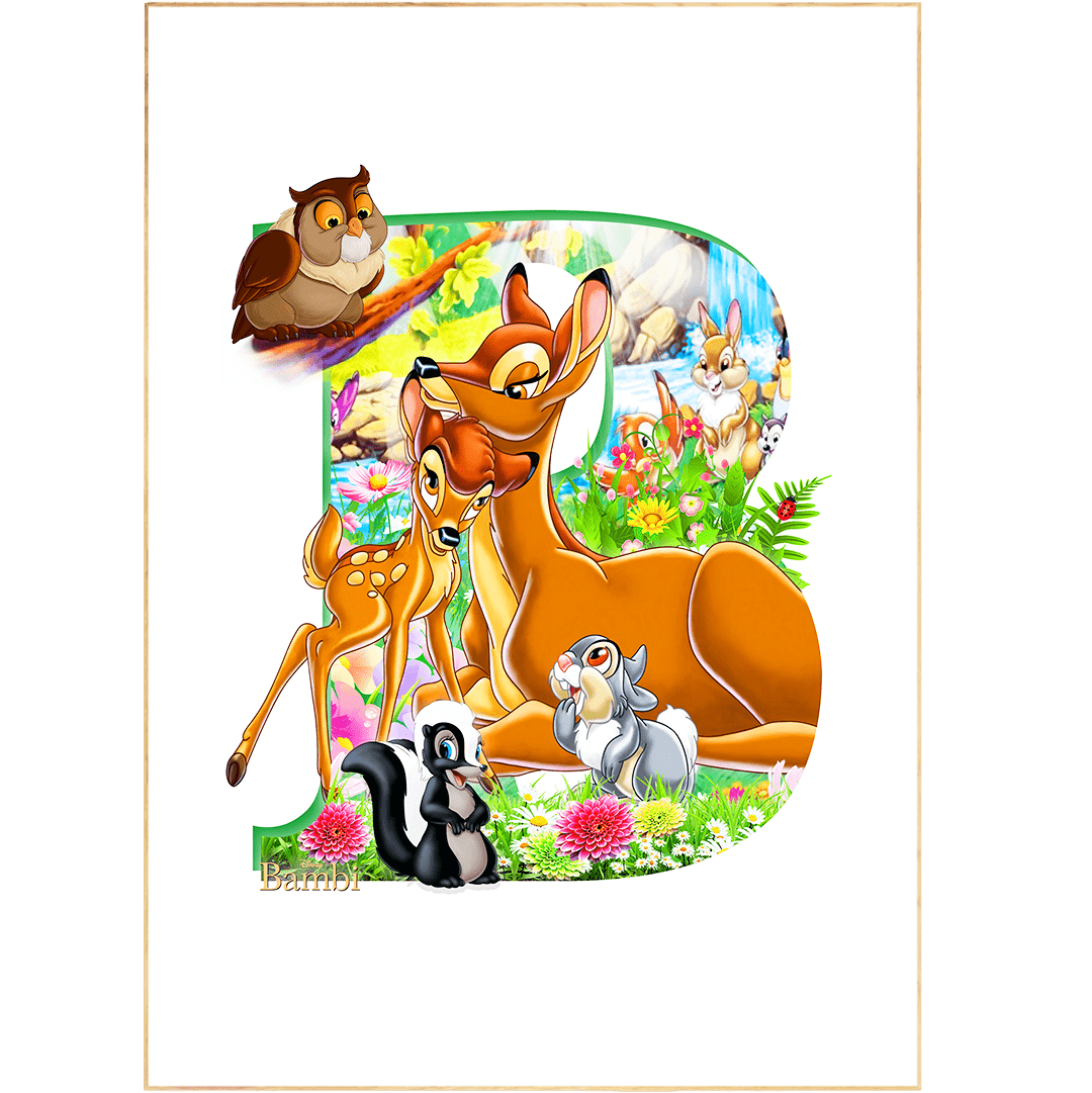 Bambi Movie Poster - 98typesDisney Alphabet