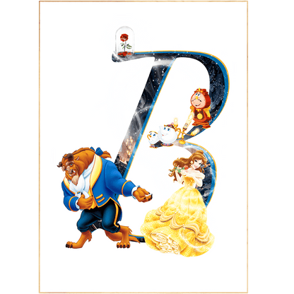 Beauty and the Beast Movie Poster - 98typesDisney Alphabet