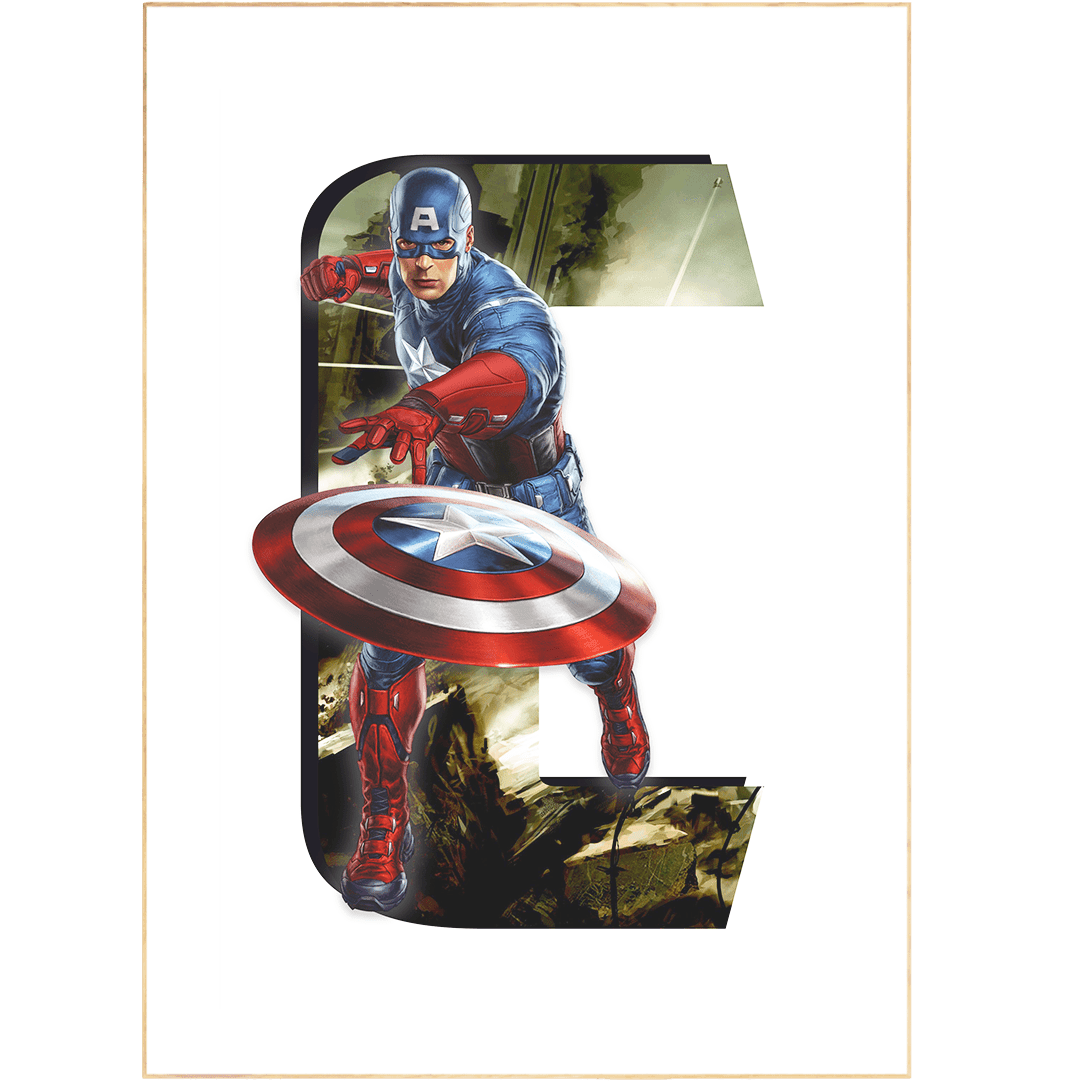 Captain America Movie Poster - 98typesDisney Alphabet