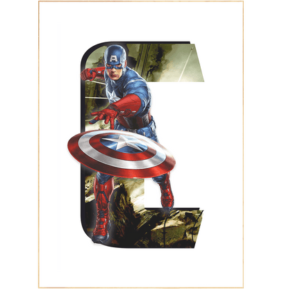 Captain America Movie Poster - 98typesDisney Alphabet