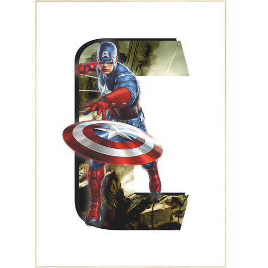 Captain America Movie Poster - 98typesDisney Alphabet