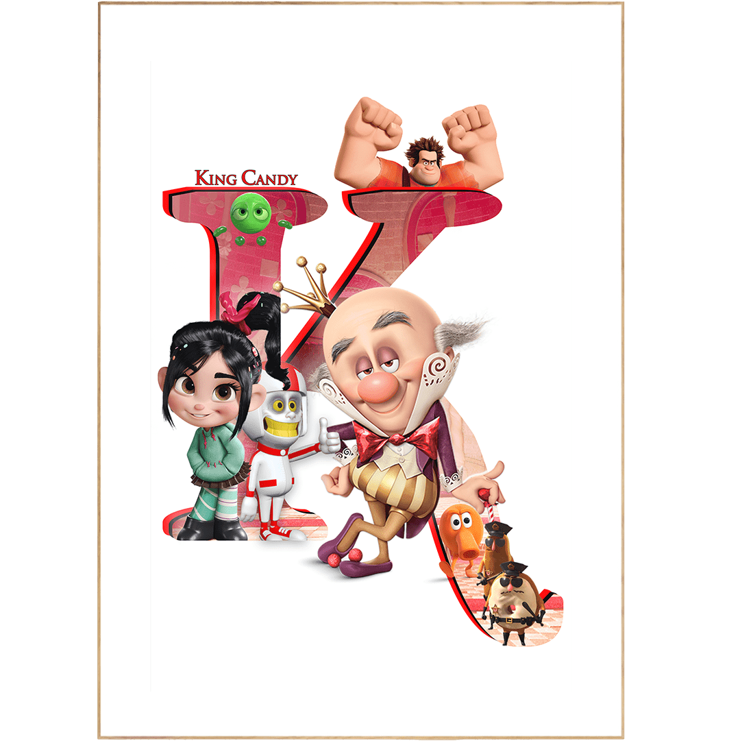 King Candy Turbo Poster - 98typesDisney Alphabet