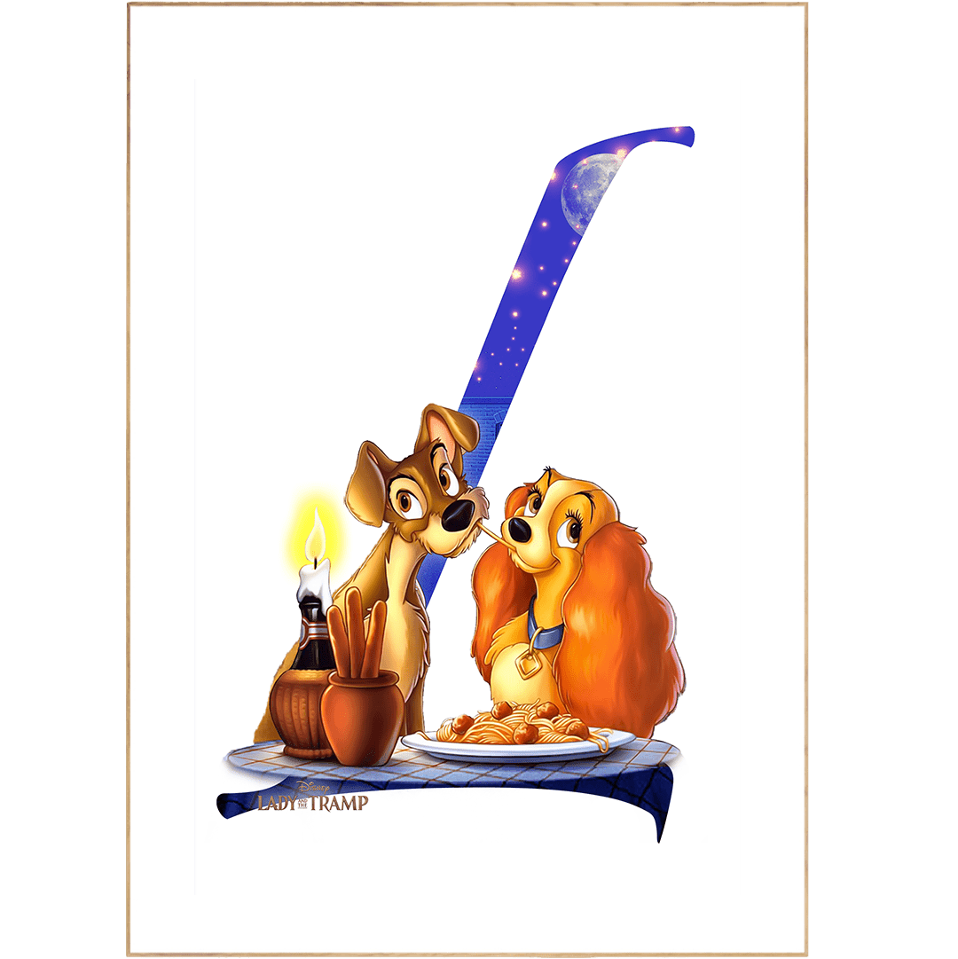 Lady and Tramp Movie Poster - 98typesDisney Alphabet