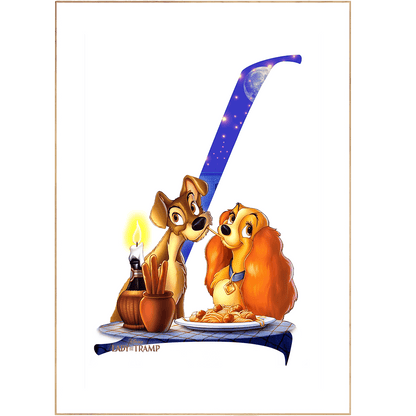 Lady and Tramp Movie Poster - 98typesDisney Alphabet
