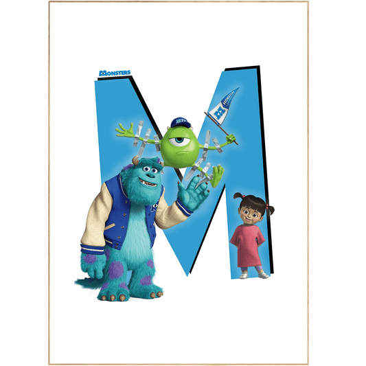 Monsters Inc Poster - 98typesDisney Alphabet