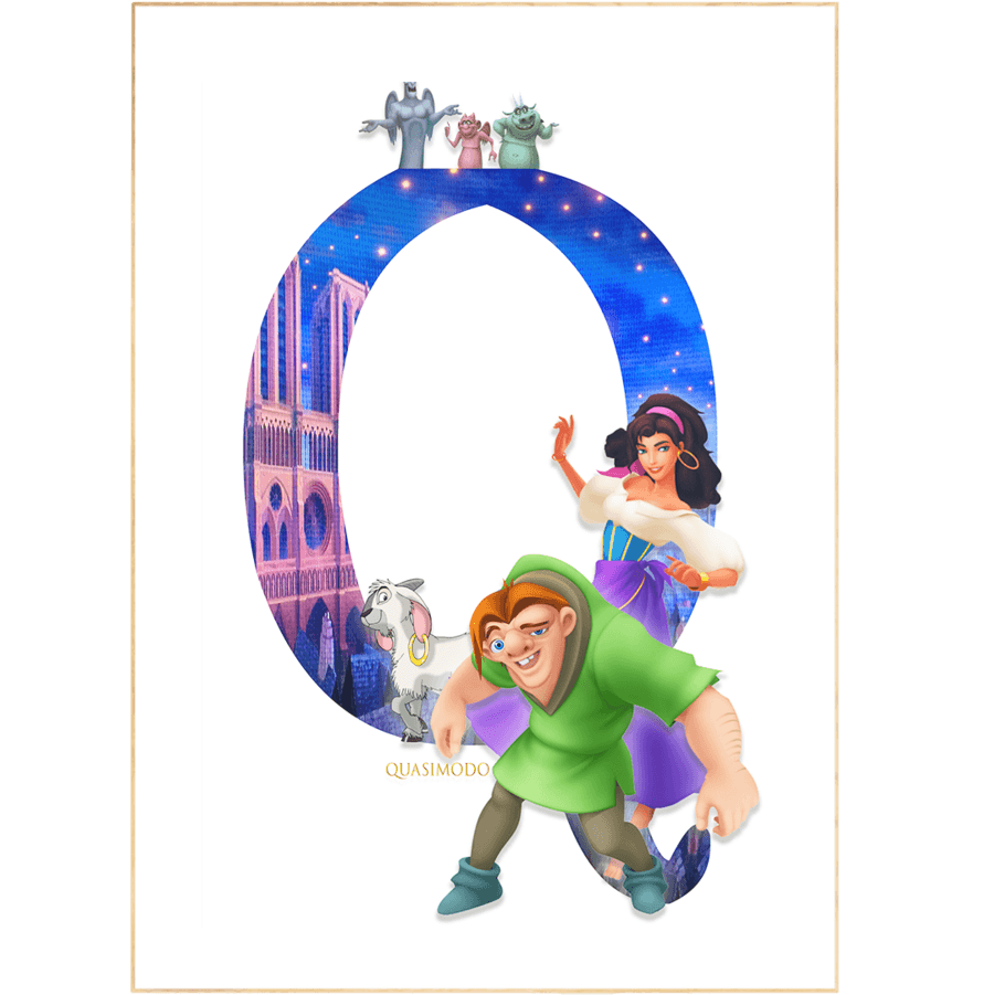 Quasimodo Movie Poster - 98typesDisney Alphabet