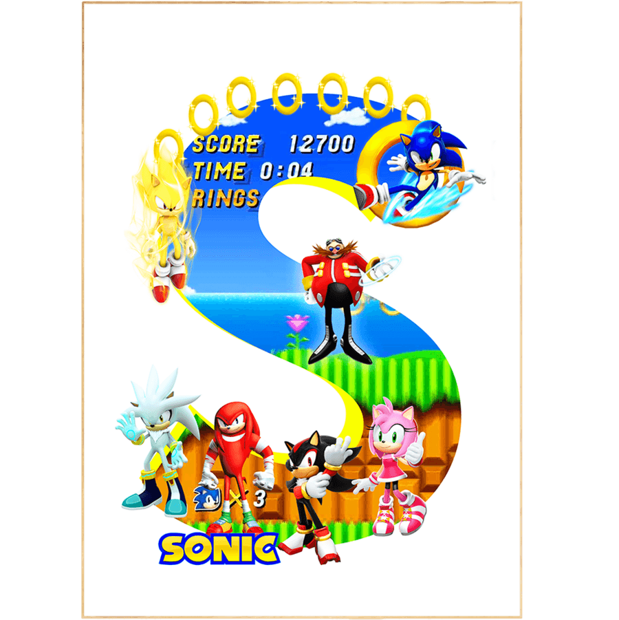 Sonic Sega Poster - 98typesDisney Alphabet
