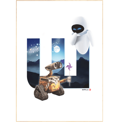 Wall - E and EVE Poster - 98typesDisney Alphabet