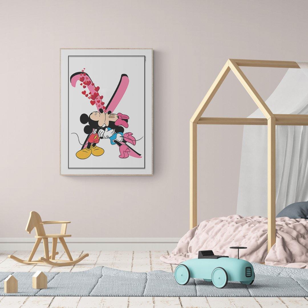 X KISSES LOVERS Poster Disney Letter - 98typesDisney Alphabet