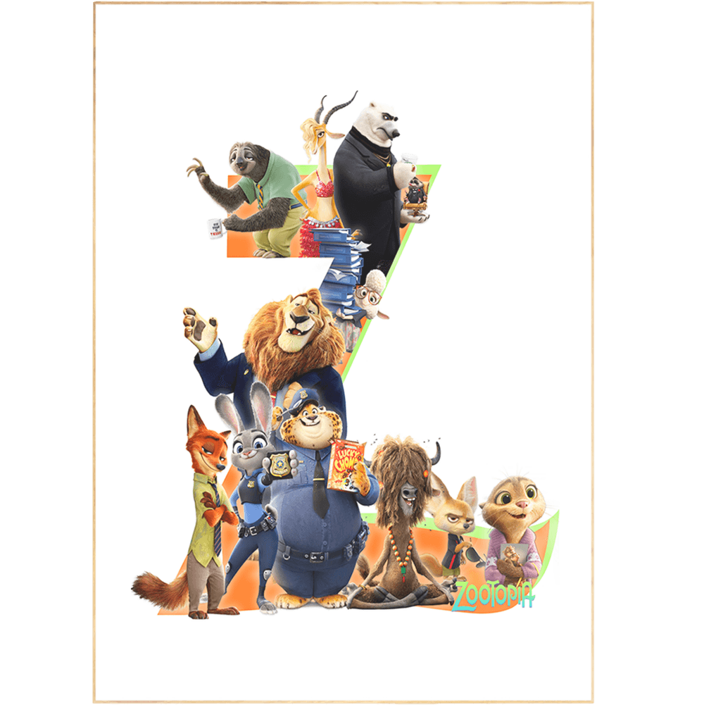 Zootopia Movie Poster - 98typesDisney Alphabet