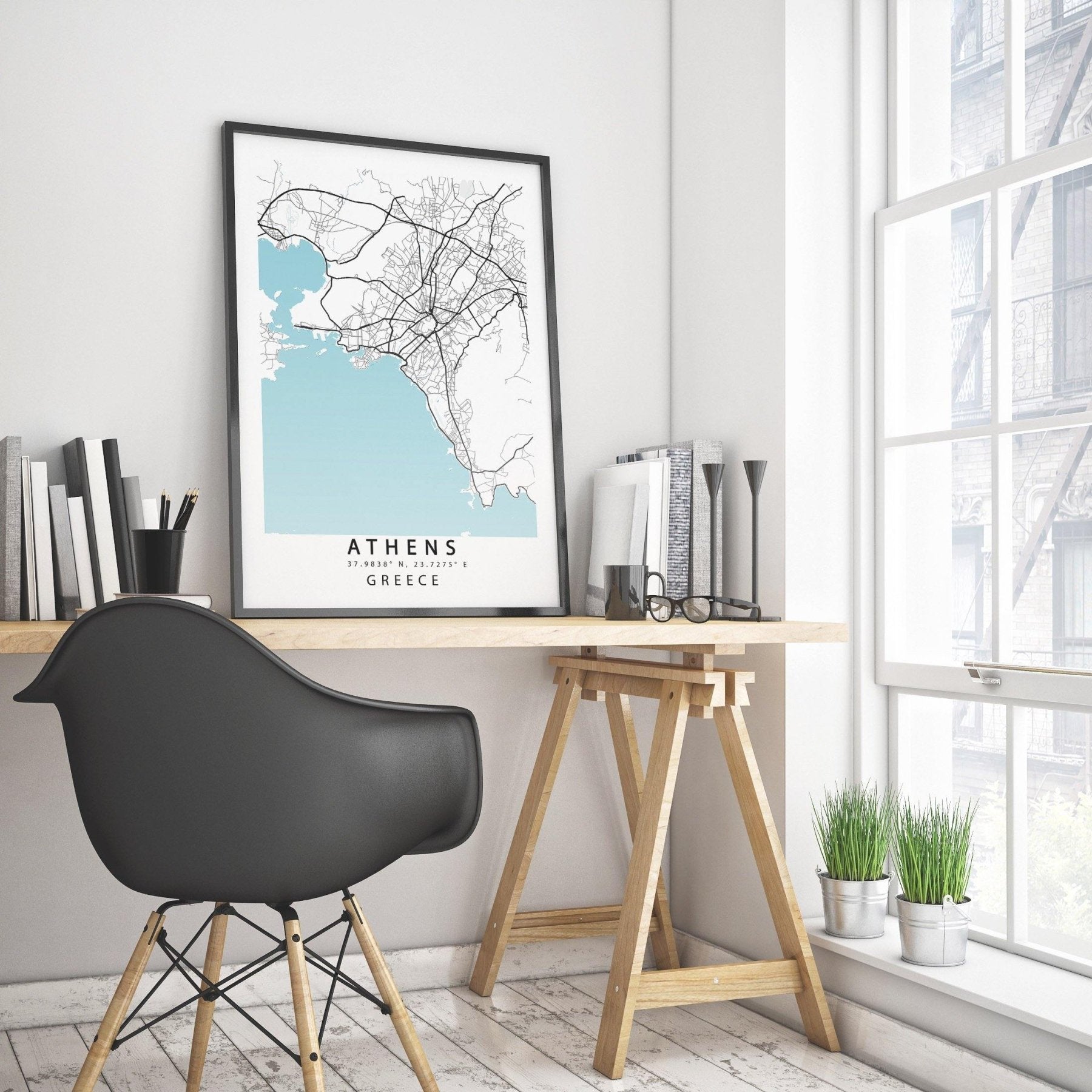 ATHENS Map Print - 98typesEurope Maps