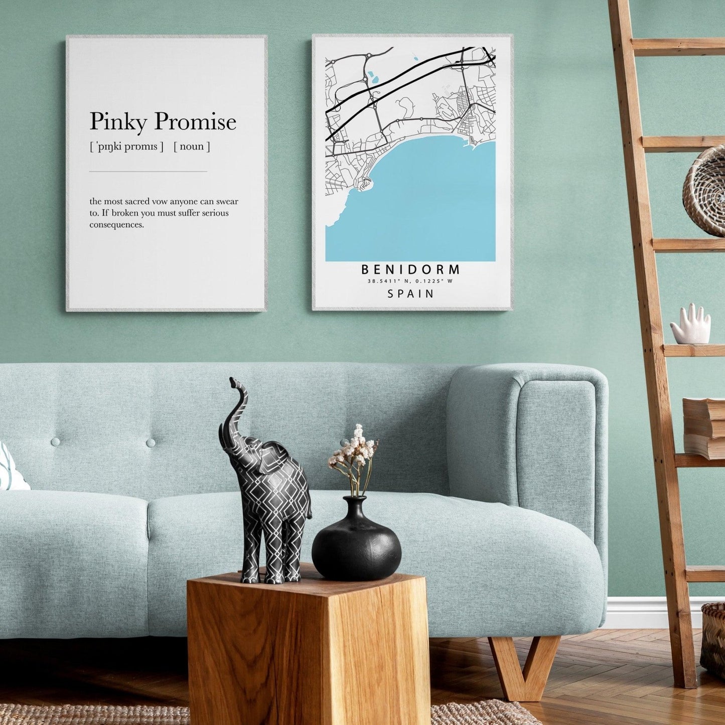 Benidorm Street Map Poster - 98typesEurope Maps
