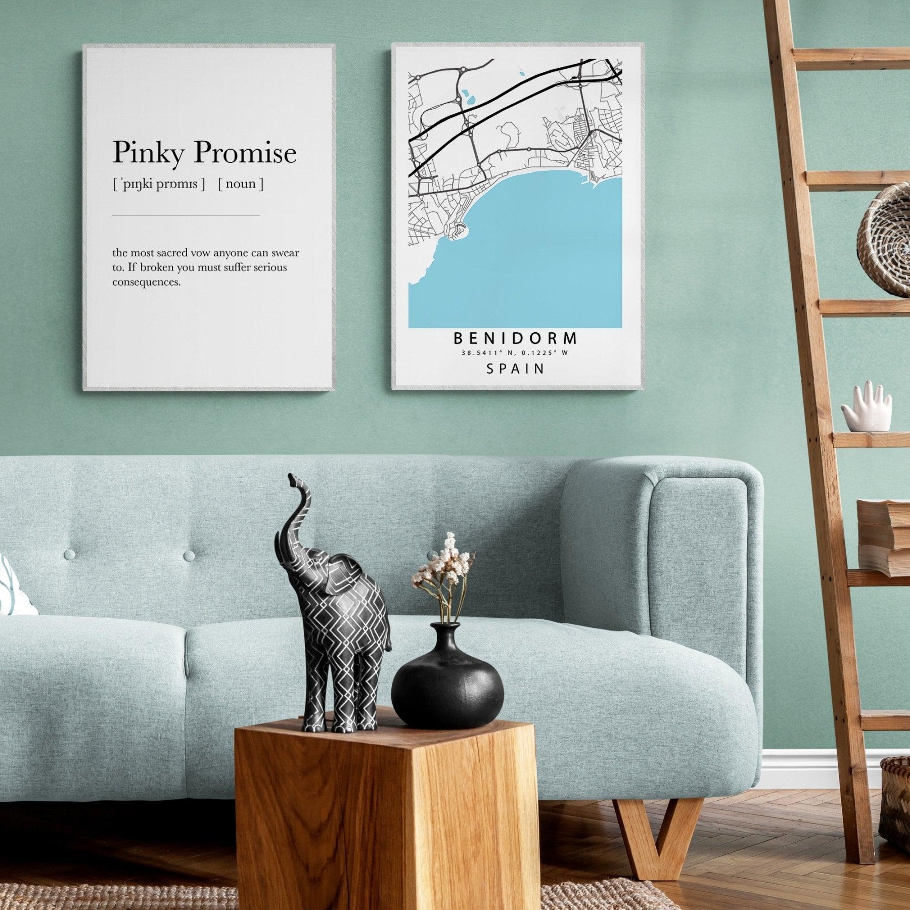 Benidorm Street Map Poster - 98typesEurope Maps