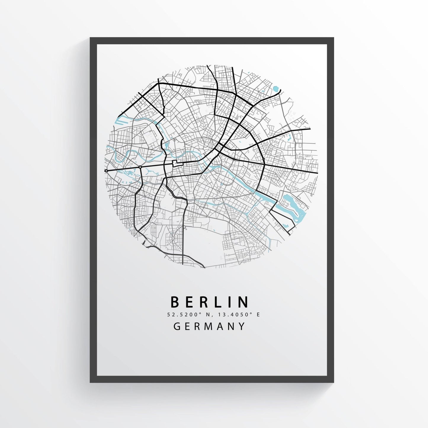 BERLIN Germany Map Poster - 98typesEurope Maps