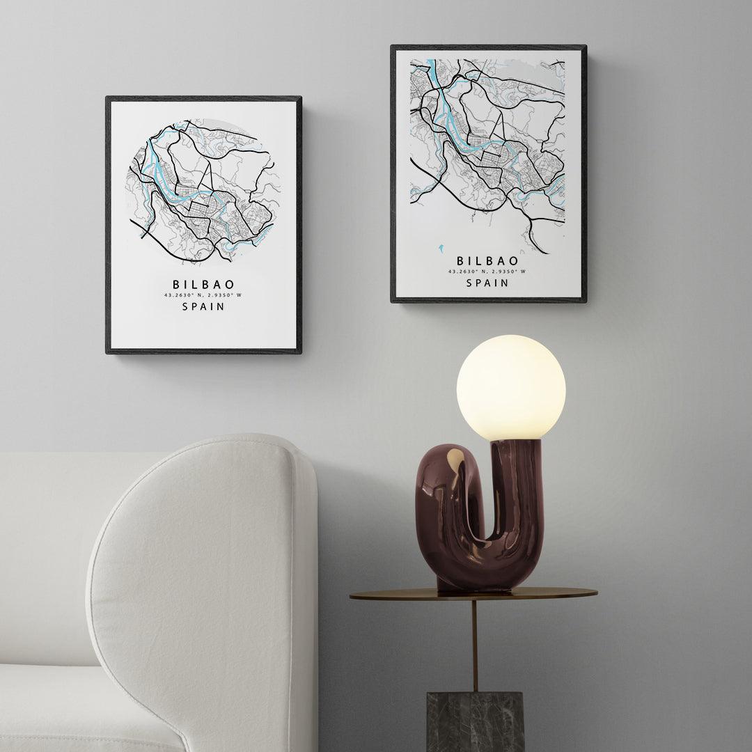 Bilbao Street Map Poster - 98typesEurope Maps