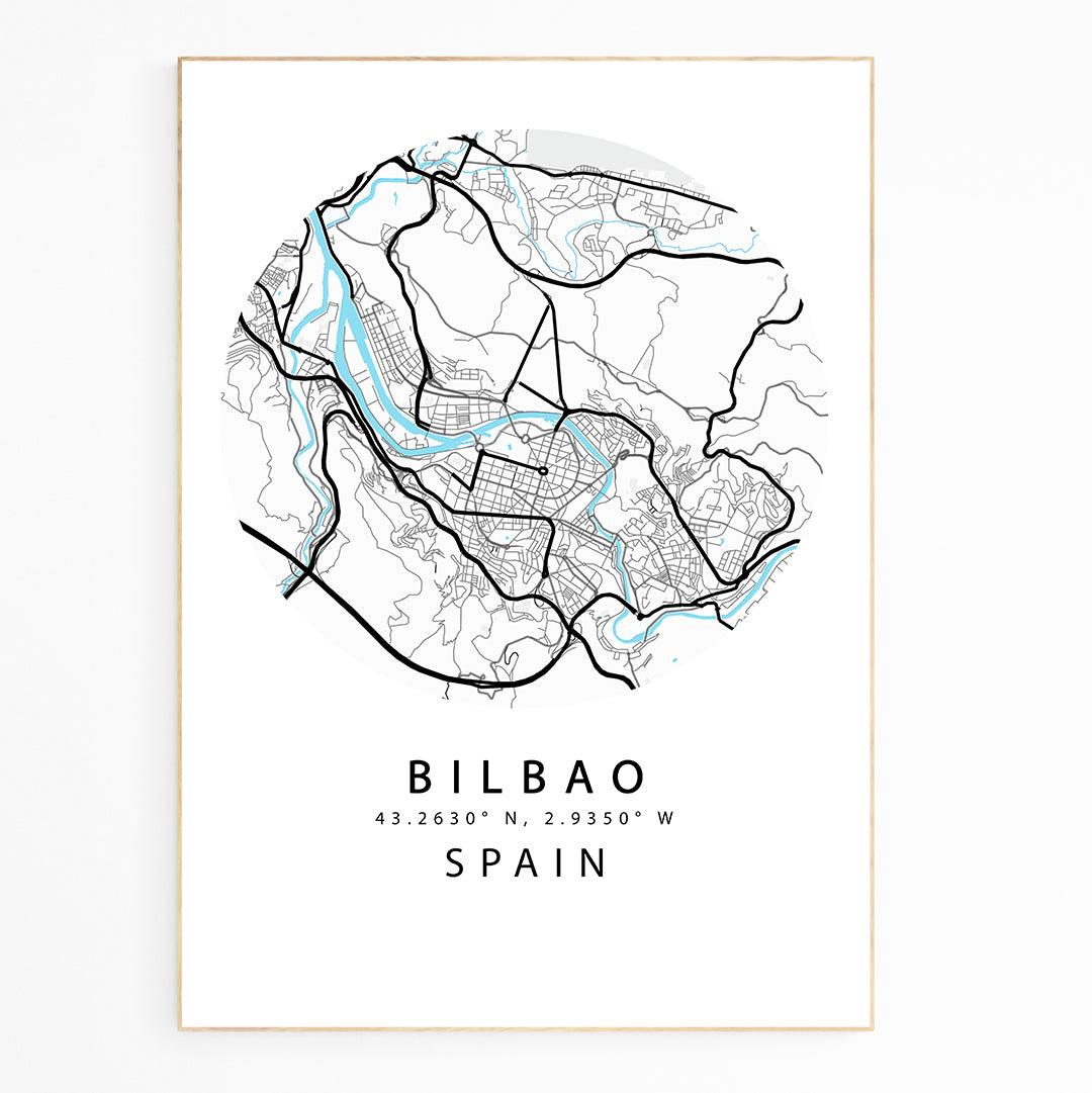 Bilbao Street Map Poster - 98typesEurope Maps