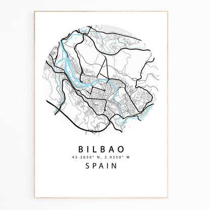 Bilbao Street Map Poster - 98typesEurope Maps