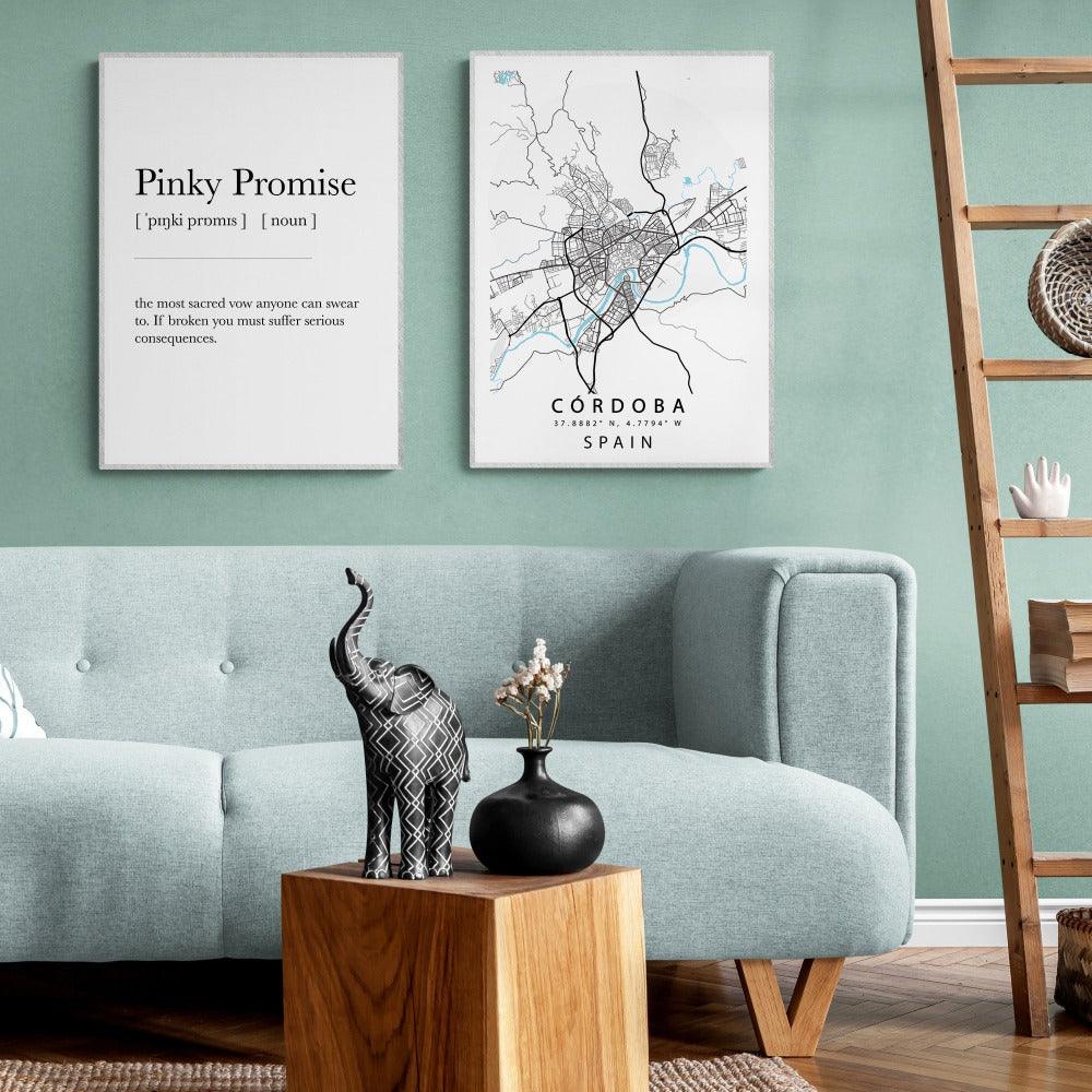 Córdoba Street Map Poster - 98typesEurope Maps